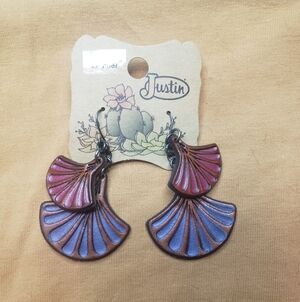Justin Boots Purple and Blue Women's Earrings